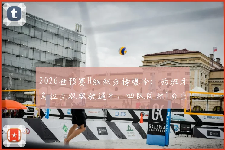 2026世预赛H组积分榜爆冷：西班牙乌拉圭双双被逼平，四队同积1分出线形势全解析